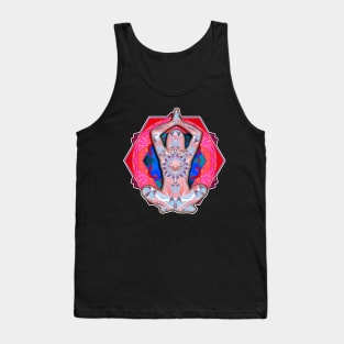 Yoga Patterns Red And Blue Tank Top